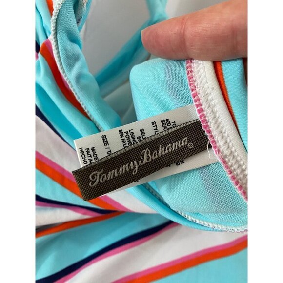 Tommy Bahama Women's Halter Neck Stripe Tankini - Small - Picture 8 of 9